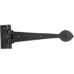 Renovators Supply Black Wrought Iron Strap Hinge Spade Tip Strap Gate & Door Hinges 1