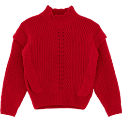 IKKS Knit Sweater With Ruffles - Light Red ( XV18022-35-7A)