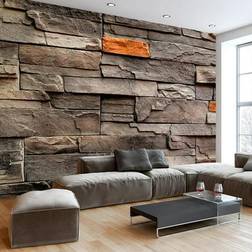 Artgeist Selvklæbende fototapet Stony Bedrock 196 x 140 cm