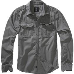 Brandit Vintage Long Sleeve Shirt - Charcoal Grey