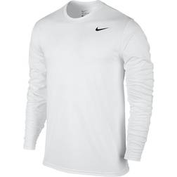 Nike Men's Dri-FIT Long Sleeve Training T-shirt - White/Black