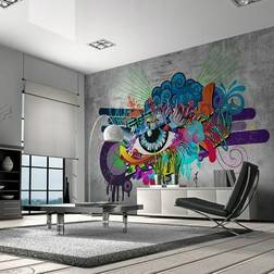 Artgeist Selvklæbende fototapet Graffiti eye 245 x 175 cm