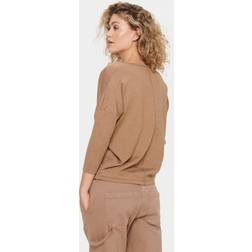 Saint Tropez MilaSZ V-N Pullover Brown