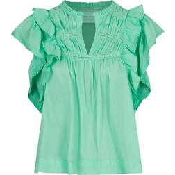 Neo Noir Jayla S Voile Top - Apple Green