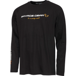 Savage Gear Signature Logo Long Sleeve T-Shirt - Black