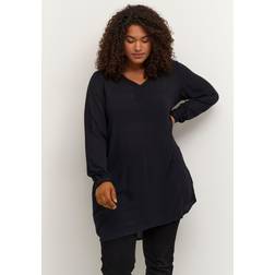 Kaffe Curve Kaffe Curve KCami Tunika in Größe in Blau von 100% Viskose LENZINGT ECOVEROT für Damen