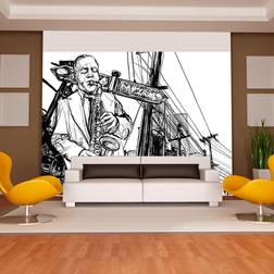 Artgeist Fototapet Saxophone recital on Broadway 400 x 309 cm