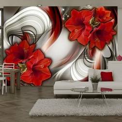 Artgeist Fototapet Amaryllis Ballad of the Red 400 x 280 cm