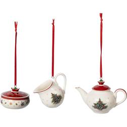 Villeroy & Boch Toy's Delight Julepynt 3-pak Porcelæn Hvid Juletræspynt