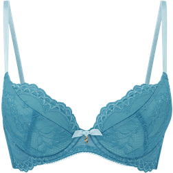 Gossard Superboost Lace Non Padded Plunge Bra - Ocean Blue