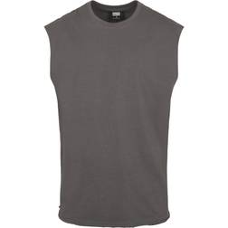 Urban Classics Linnen av Open Edge Sleeveless Tee Herr skiffer