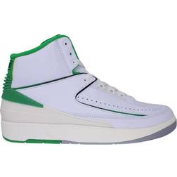 NIKE Air Jordan 2 Retro M - White/Sail/Light Steel Grey/Lucky Green