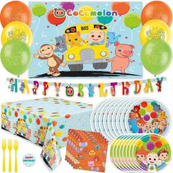 Unique CoComelon 1st or 2nd Birthday Theme Party Supplies Kit