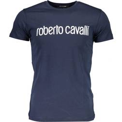 Roberto Cavalli logo navy blue t-shirt