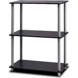 Furinno Turn-N-Tube Display 3-Tier Single, Black/Grey Book Shelf