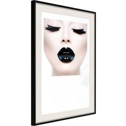 Artgeist Inramad Tavla - Black Lipstick Poster