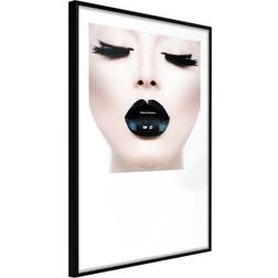 Artgeist Inramad Tavla - Black Lipstick Poster