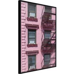 Artgeist Inramad Tavla Pink Facade Poster