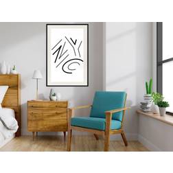 Artgeist Inramad Three Letters Poster