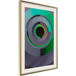 Artgeist Inramad Tavla Green Record 20x30 Guldram Poster