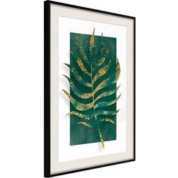 Artgeist Inramad Gilded Palm Leaf Poster