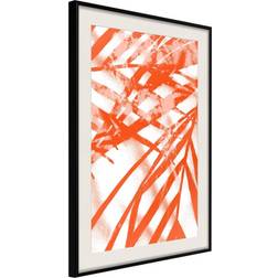 Artgeist Inramad Tavla Incandescent Leaf Poster