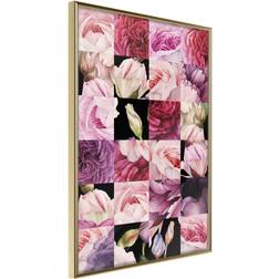 Artgeist Inramad Tavla Floral 40x60 Guldram Poster