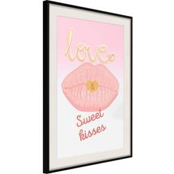 Artgeist Inramad Tavla Pink Kisses 40x60 Poster