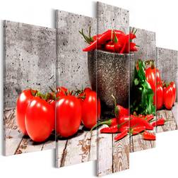 Artgeist Red Vegetables Parts Concrete Bild