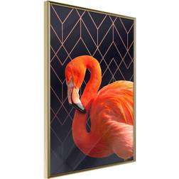 Artgeist Inramad Tavla Orange Flamingo Poster