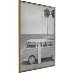 Artgeist Inramad Tavla Hippie Van II 30x45 Guldram Poster