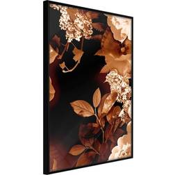 Artgeist Inramad Tavla Flower Decoration Sepia Poster