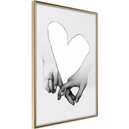 Artgeist Inramad Tavla Couple In Love 30x45 Guldram Poster