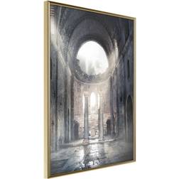 Artgeist Inramad Tavla Ruins of a Cathedral 40x60 Guldram Poster