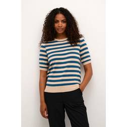 Kaffe Top kaMilo Short Sleeve Knit Blå