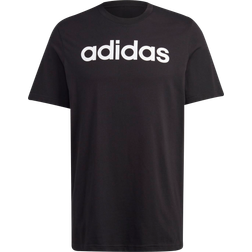 Adidas Essentials Single Jersey Linear Embroidered Logo Tee - Black