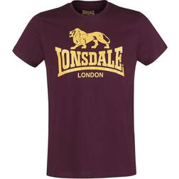 Lonsdale Logo Regular Fit T-Shirt - Vintage Oxblood