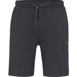 HUGO BOSS Mens Elasticated Cuff Drawstring Cotton Blend Shorts - Dark Grey