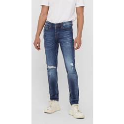 Only & Sons Life Slim Dark Blue Dcc8614 Blå