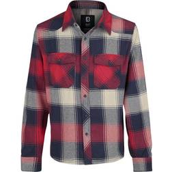 Brandit Checkshirt Flanel Shirt red anthracite beige