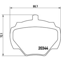 Brembo Bremsbelagsatz, Scheibenbremse Hinterachse P 001