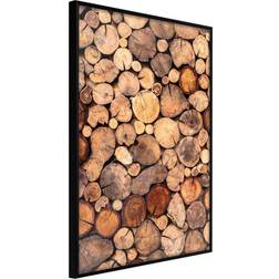 Artgeist Inramad Tavla Log Pile 30x45 Poster