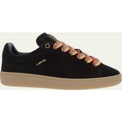 Lanvin Lite Curb suede sneakers black