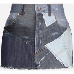 Dolce & Gabbana Patchwork denim miniskirt