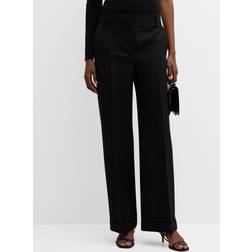 Toteme Black Straight-Leg Trousers BLACK DK