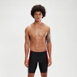 Speedo Dive Splice Jammer Aquashorts Mens - Sort/Rød