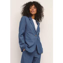 Kaffe KAsakura Blazer in Größe in Blau von 77% Polyester, 18% Viskose, 5% Elasthan, für Damen