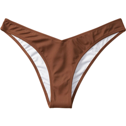 PINK V Front Itsy Bikini Bottom - Soft Cappuccino