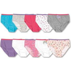 Hanes Girl's Briefs 10-pack - Purple/Pink/Blue/Grey Multi Assorted (GP10BR-10)