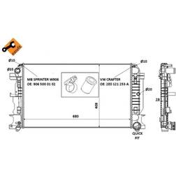 NRF Radiator, engine cooling EASY FIT